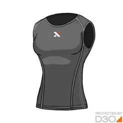 XION WOMEN'S ZIPTOP FREERIDE Black -Ski Bril Winkel nzt 30112 f front sketched